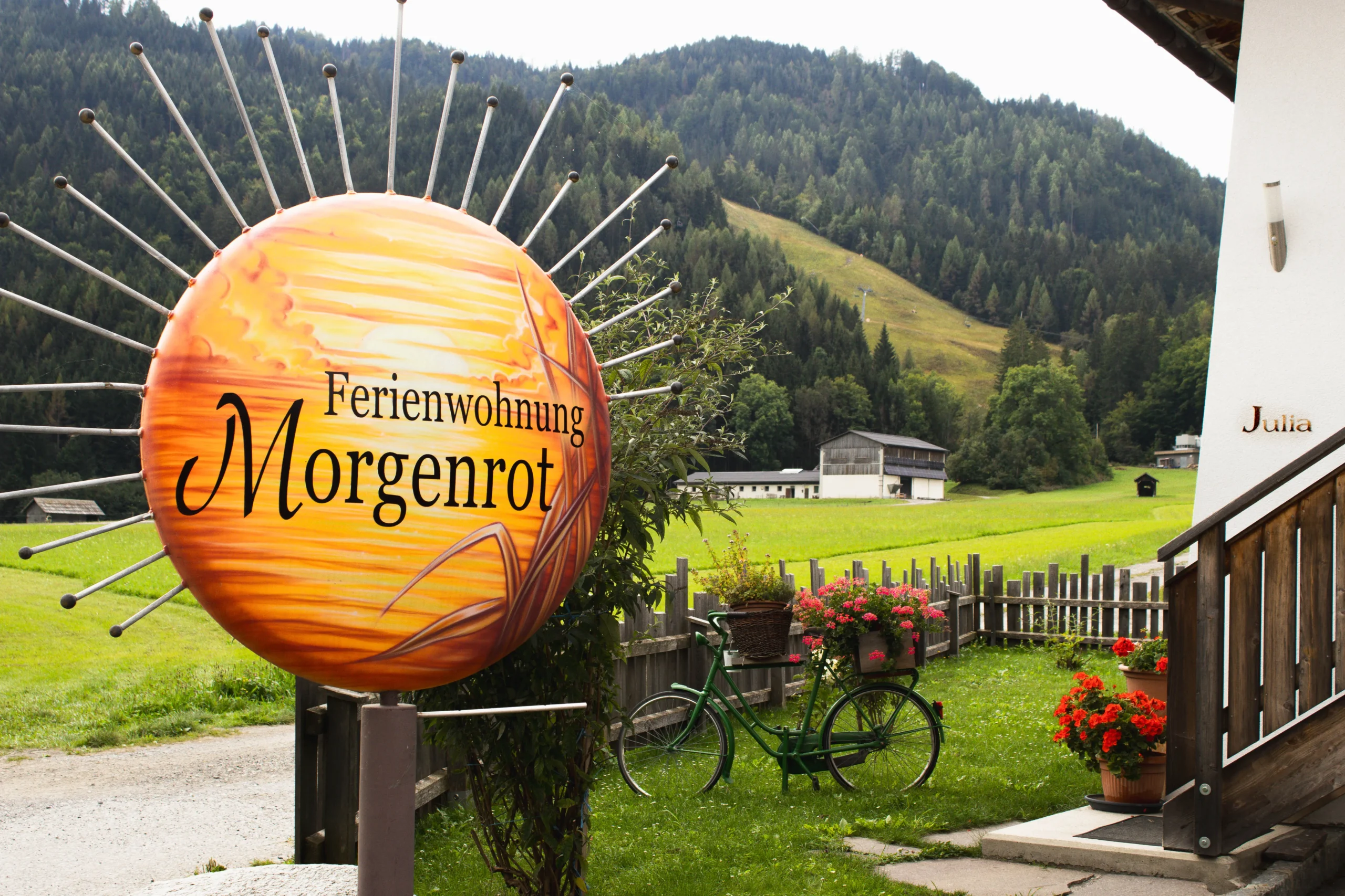 Schild "Ferienwohnung Morgenrot"